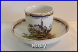 Rare & Beautiful Royal Vienna Cabinet Cup & Saucer Antique 18th Century