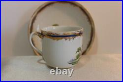 Rare & Beautiful Royal Vienna Cabinet Cup & Saucer Antique 18th Century