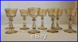 Rare & Beautiful Set Of Moser Gold Glass Service 19th Century