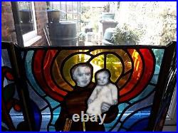 Rare Beautiful Stained Glass Screen 1960's