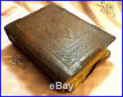 Rare C. 1650 Russian Orthodox Church Holy Prayer Book Beautiful Antique Text