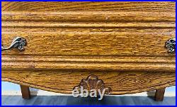 Rare Carved French oak beautiful bureaux / writing desk / Secretaire (LOT 2910)