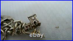 Rare Christian Silver Charm Bracelet Beautiful Lovely Antique / Old Vintage