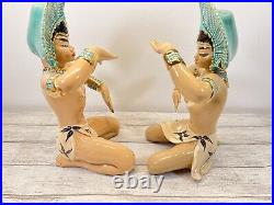 Rare Dorothy Kindell Antique Balinese Male and Female figurines Beautiful