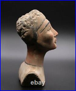 Rare Egypt Egyptian Antiques Queen Nefertiti Head Beautiful Statue Stone Bc