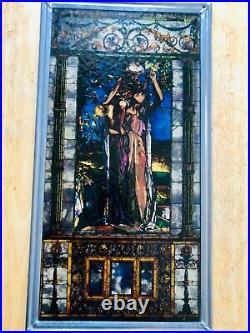 Rare Religious -church- STAINED stain Glass Antique / vtg! Beautiful