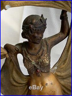Rare Signed Bergman Naughty Mechanical Vienna Bronze Bathing Beauty Circa 1900