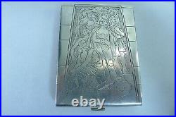 Rare Very Beautiful Old /Vintage Art Nouveau Highly Detailed Cigarette Case /Box