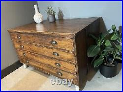 Rare Victorian Architects Artist Plan Chest Beautiful Patina Arts and Crafts