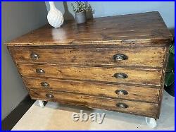 Rare Victorian Architects Artist Plan Chest Beautiful Patina Arts and Crafts