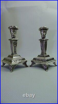 Rare Vintage Pure Silver 999 pair of beautiful Candle Stick Holders