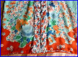 Rare and Beautiful Antique Japanese Silk 1920s Kimono, floral print with butterf