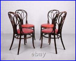 Rare and beautiful set of 4 Thonet no. 25 dining chairs by Gebrüder Thonet c 1870