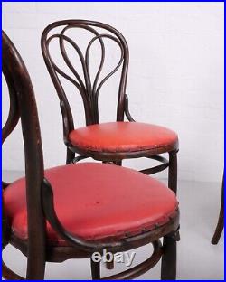 Rare and beautiful set of 4 Thonet no. 25 dining chairs by Gebrüder Thonet c 1870