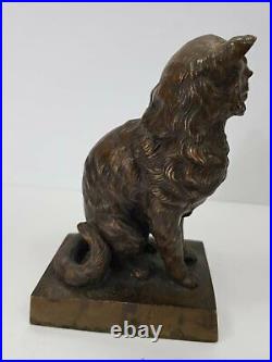Rare beautiful H. BEBHARD bronze cat figurine