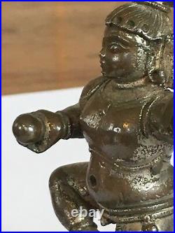 Rare, beautiful, early Indian silvered bronze Bale Krishna, 14 century