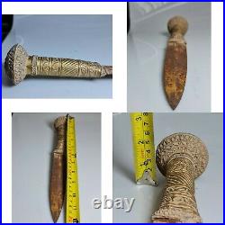 Rare old beautiful Roman gold gilded iron knife Royal dagger 30 x 5 cm