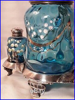 Really Rare! Antique Pickle Castor With Salt&pepper All Enameled-beautiful