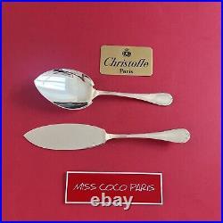 Service ice Rice Christofle Franc Ribbons Metal Silver Rare Beautiful Condition