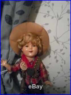 Shirley Temple 1936 Texas Ranger Doll So So Rare! Beautiful