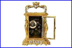 Spectacular Rare Beautiful Lucien Paris French Carriage Clock For A Nurses Fund