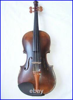 Superb rare 4/4 Antique LIONHEAD violin beautiful tone cased bow rosin in VGC