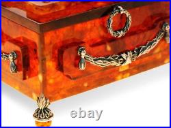 Unique Amber Box beautiful and Rare gemstone that is formed from fossilized tree