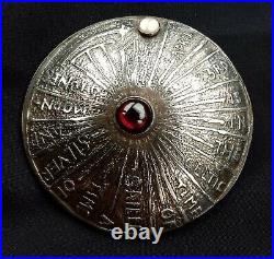 Unique/V. Rare & Beautiful, Antique, Silver & Moonstone, Celtic Shield, Brooch