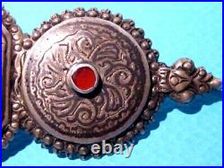 VERY RARE BEAUTIFUL ANTIQUE 1800s. SILVER NIELO BUCKLE CLASP SET