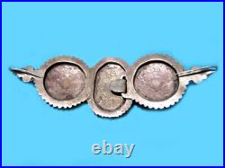 VERY RARE BEAUTIFUL ANTIQUE 1800s. SILVER NIELO BUCKLE CLASP SET