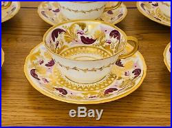 V-Rare Antique Royal Crown Derby SET OF 6 CUPS & SAUCERS c. 1900 Beautiful