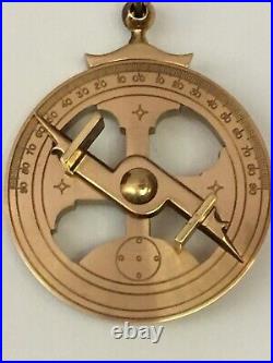 Very Beautiful antique and rare Portuguese astrolabe made of brass