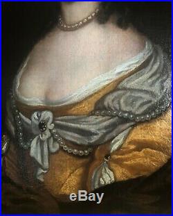Very Fine Rare 17th Century Portrait Painting Of A Beautiful Lady Beale / Lely