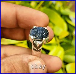 Very Old and Rare Sapphire Stone Ring Natural Blue Sapphire Stone Age 120 Years