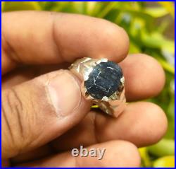 Very Old and Rare Sapphire Stone Ring Natural Blue Sapphire Stone Age 120 Years