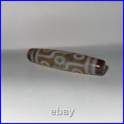 Very Rare And Beautiful 9 Eyed Tibetan Agate Dzi Bead