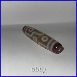 Very Rare And Beautiful 9 Eyed Tibetan Agate Dzi Bead