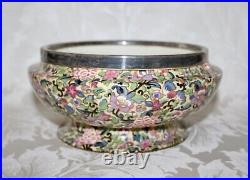 Very Rare Antique Early Paragon Beautiful Art Deco Colourful Chintz 8 1/2 Bowl