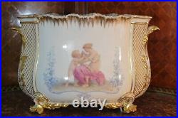 Very Rare & Beautiful Pair Of Sevres Jardinieres 19th Century