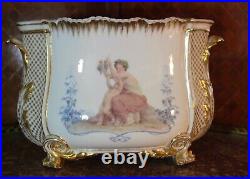 Very Rare & Beautiful Pair Of Sevres Jardinieres 19th Century