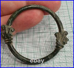 Very Rare, Very Beautiful Viking Bronz Battle Ring, two Dragons circa 500-700 AD
