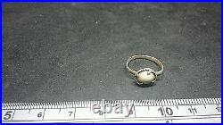 Very rare & Stunningly beautiful Roman Silver tiny ring with white stone unique