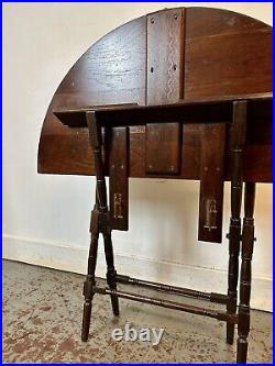 Victorian Antique Folding Campaign Table. C1880. Rare & Beautiful 140 Years Old