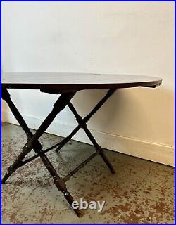 Victorian Antique Folding Campaign Table. C1880. Rare & Beautiful 140 Years Old