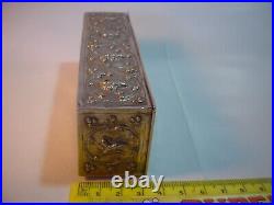 Victorian Solid Silver Box-beautiful Rare-genuine Siamese Gods /godesses Design