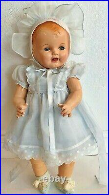 Vintage 1930's Ideal Cuddles BIG Rare 27 Sally-kins happy Beautiful Baby Doll