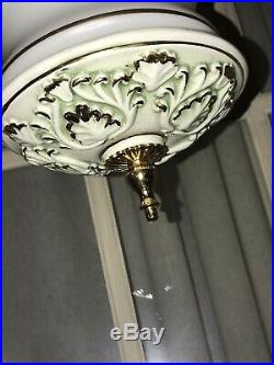 Vintage Italian LAMP Capodimonte porcelain PUTTI figural RARE! & BEAUTIFUL 23