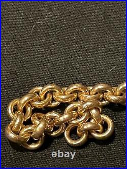 Vintage Italy 18k Gold Round Link Bracelet & Antique Box Rare Beautiful