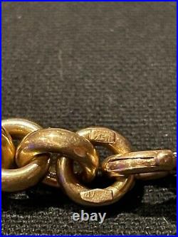 Vintage Italy 18k Gold Round Link Bracelet & Antique Box Rare Beautiful