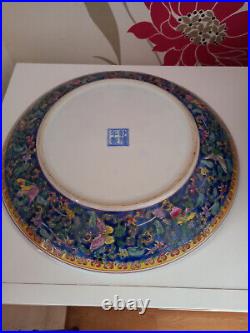 Vintage beautiful chinese porcelain rare large dish very good condition